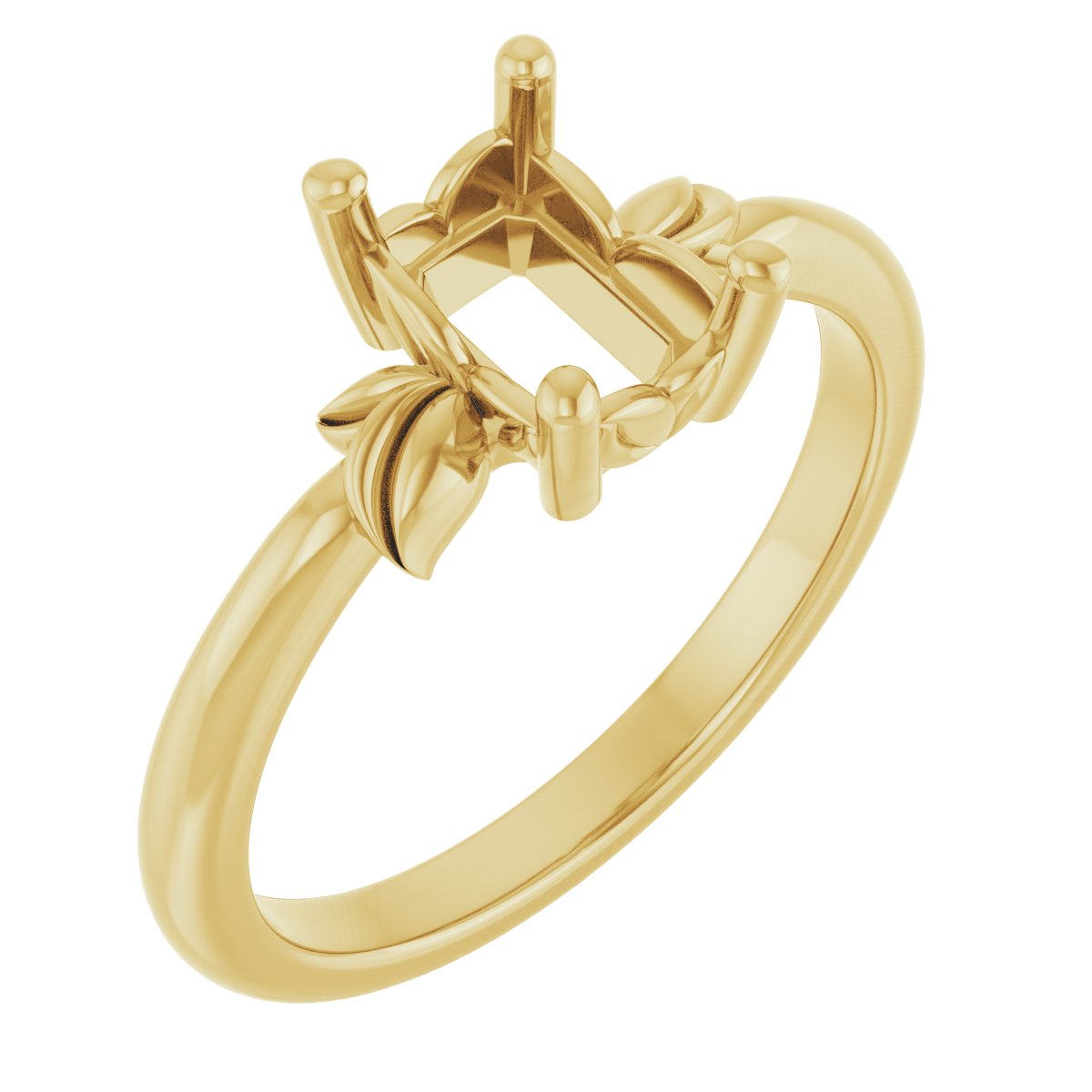 Floral Solitaire Ring