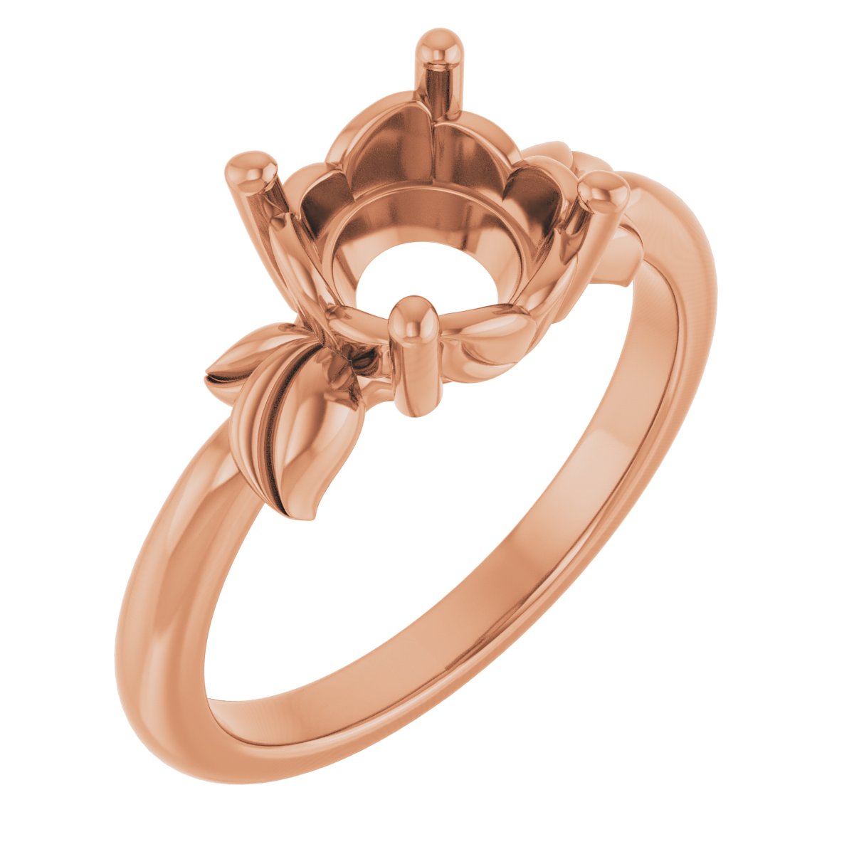Floral Solitaire Ring