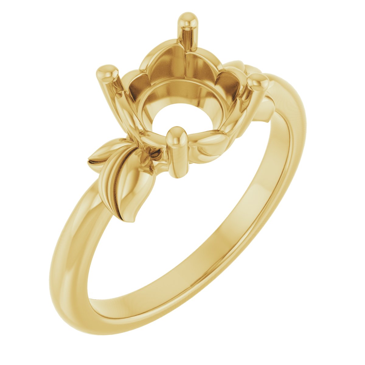 Floral Solitaire Ring