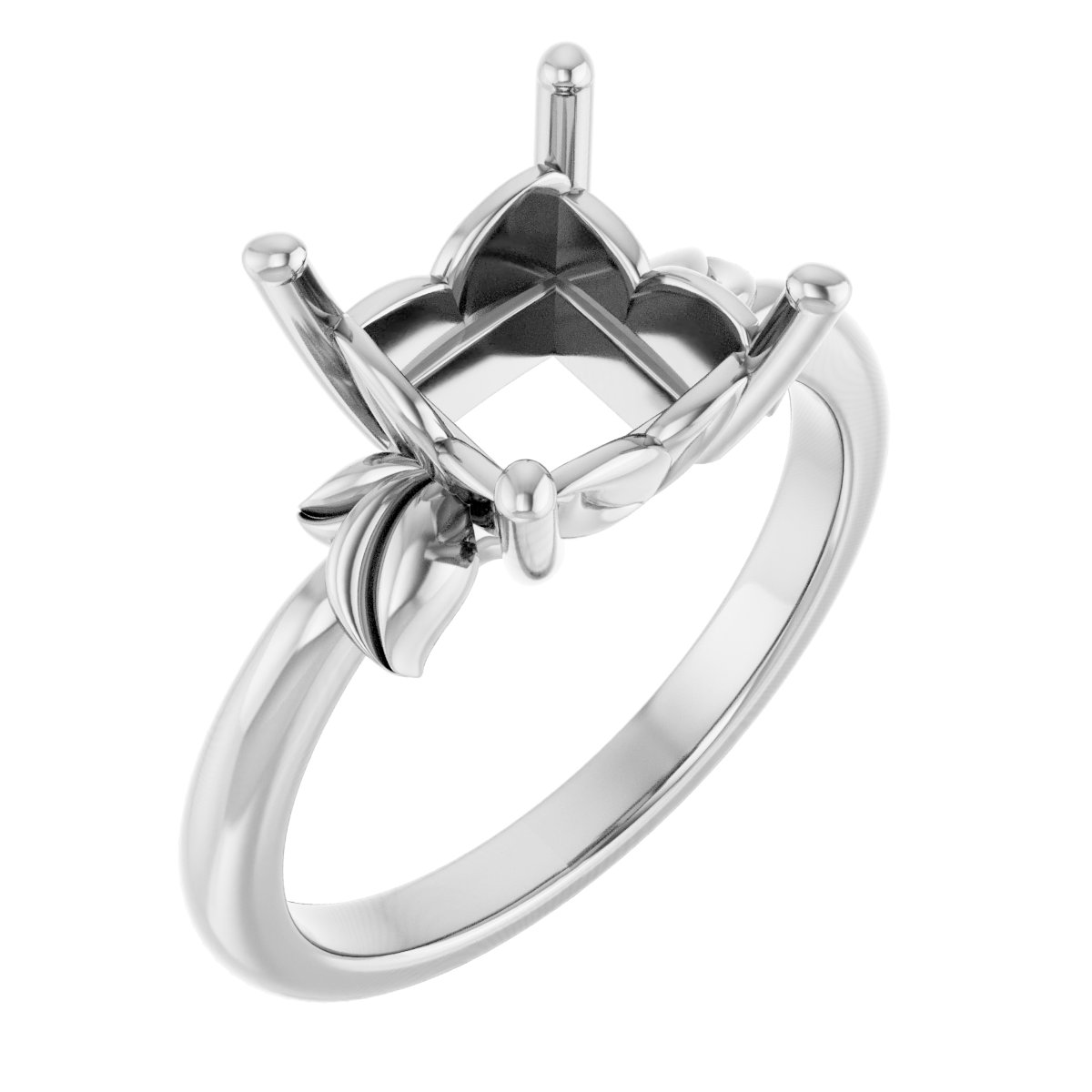 Floral Solitaire Ring