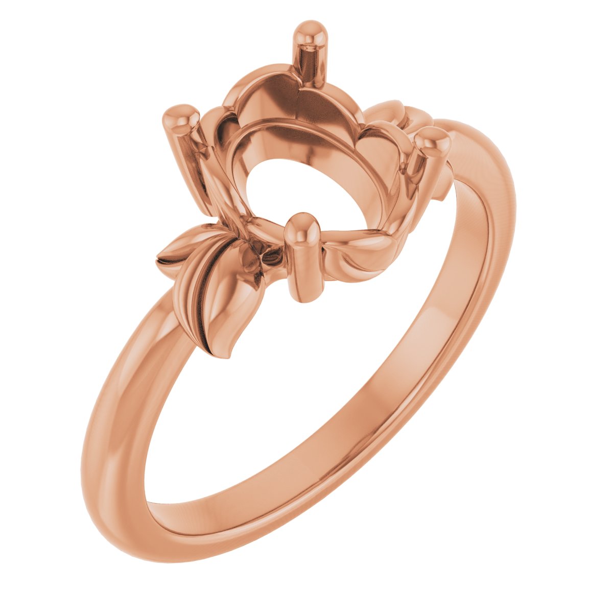 Floral Solitaire Ring