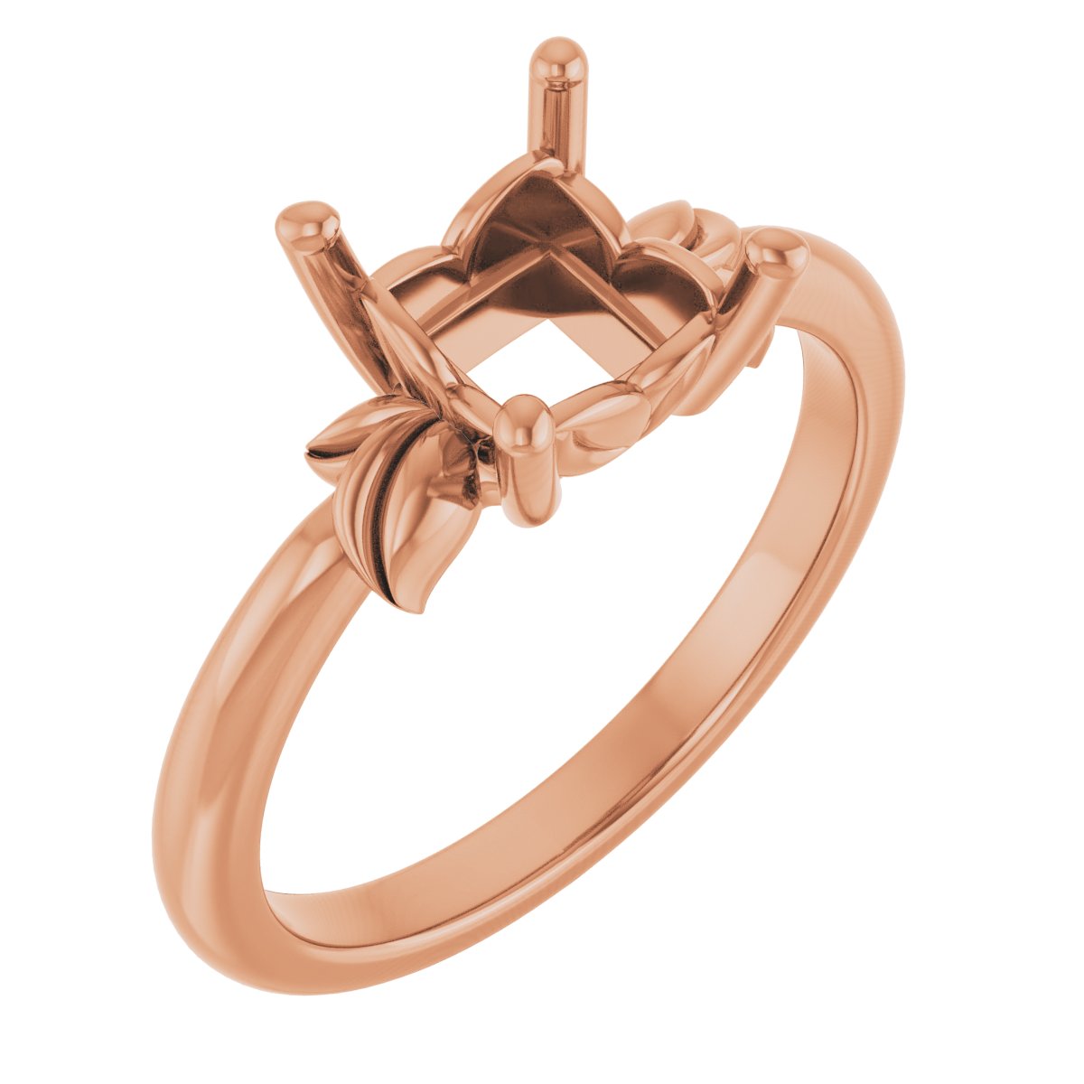 Floral Solitaire Ring