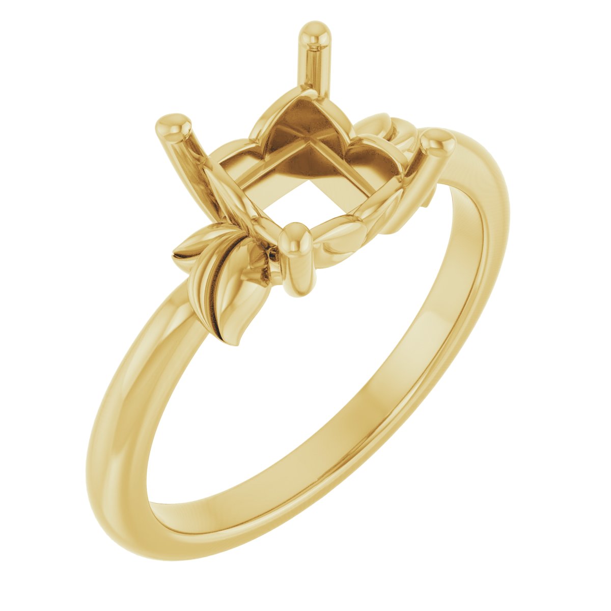Floral Solitaire Ring