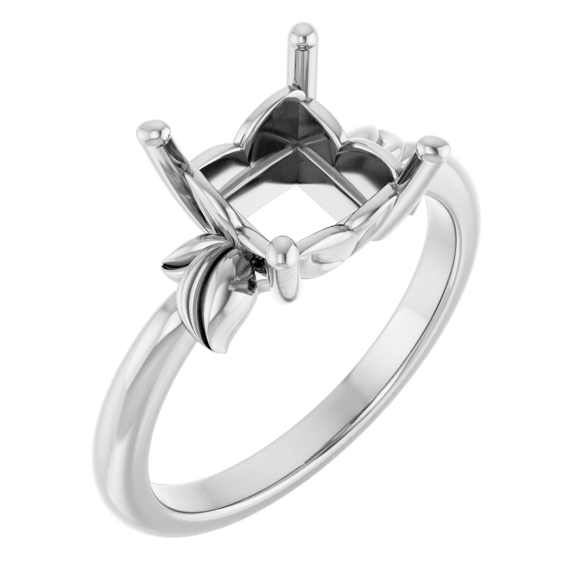 Floral Solitaire Ring