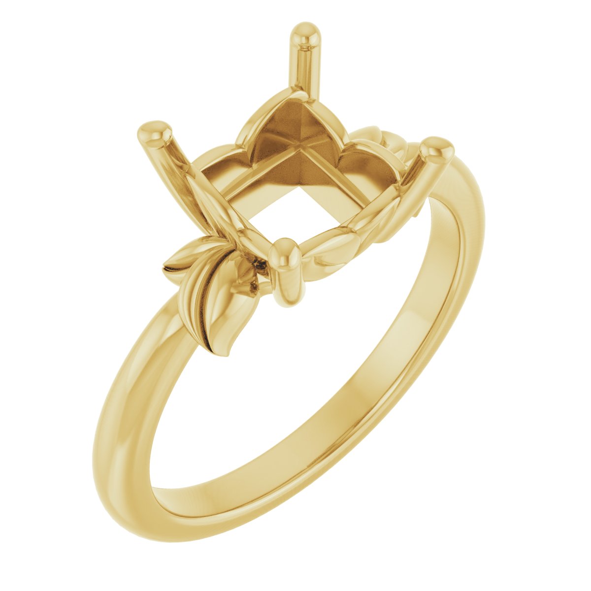 Floral Solitaire Ring