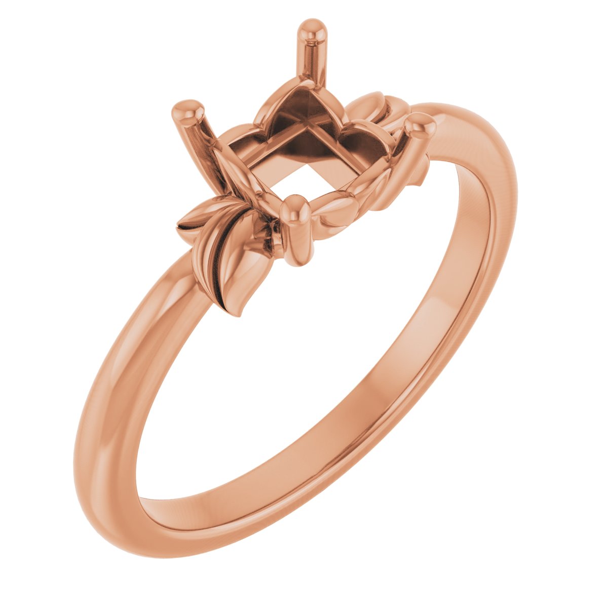 Floral Solitaire Ring