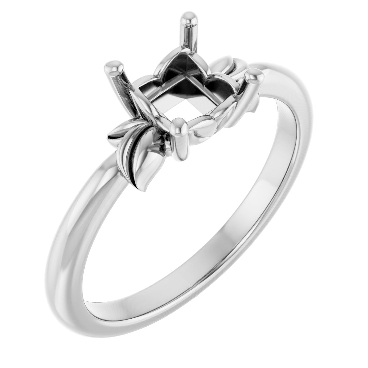 Floral Solitaire Ring