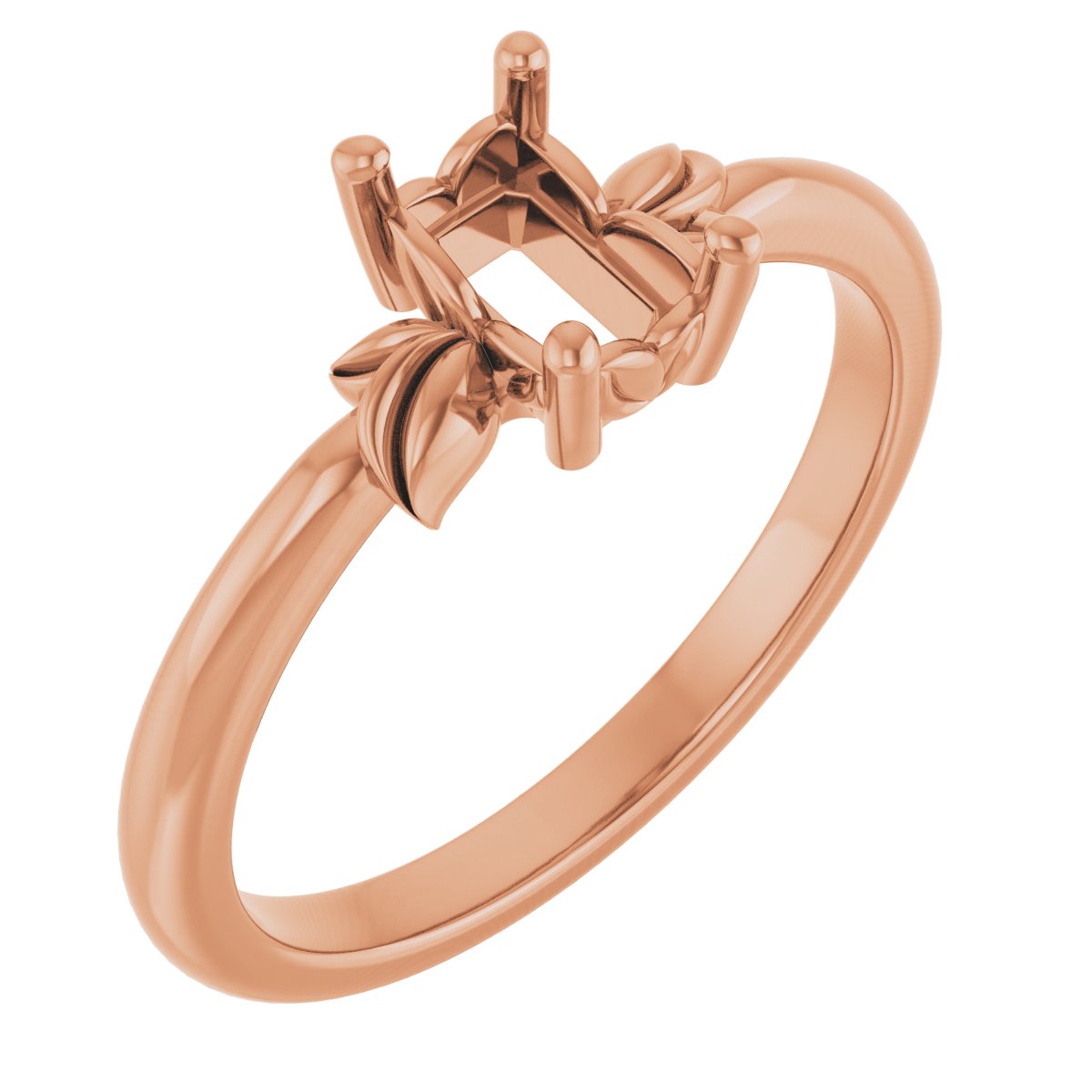 Floral Solitaire Ring