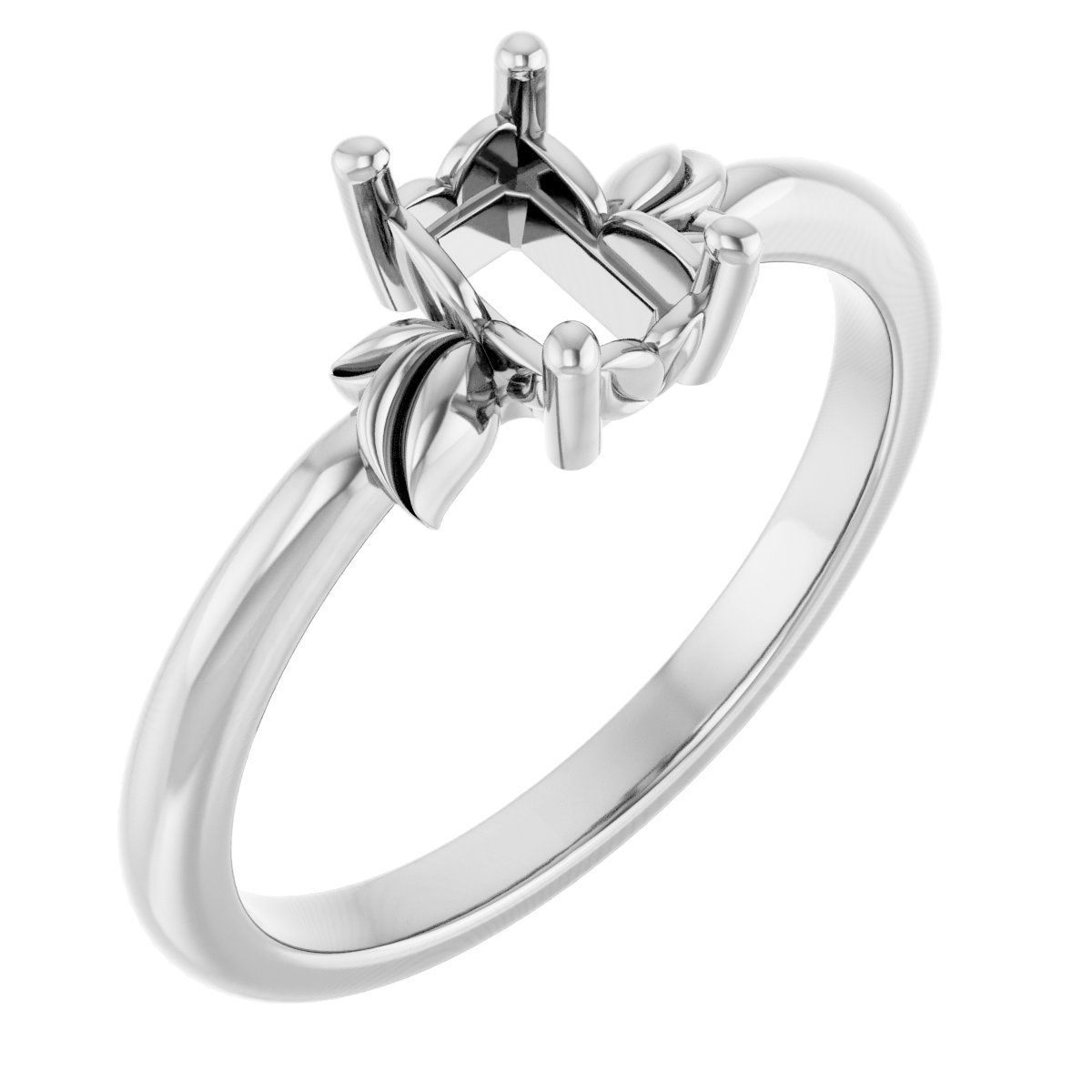 Floral Solitaire Ring
