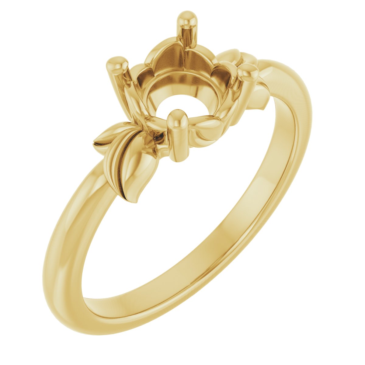 Floral Solitaire Ring