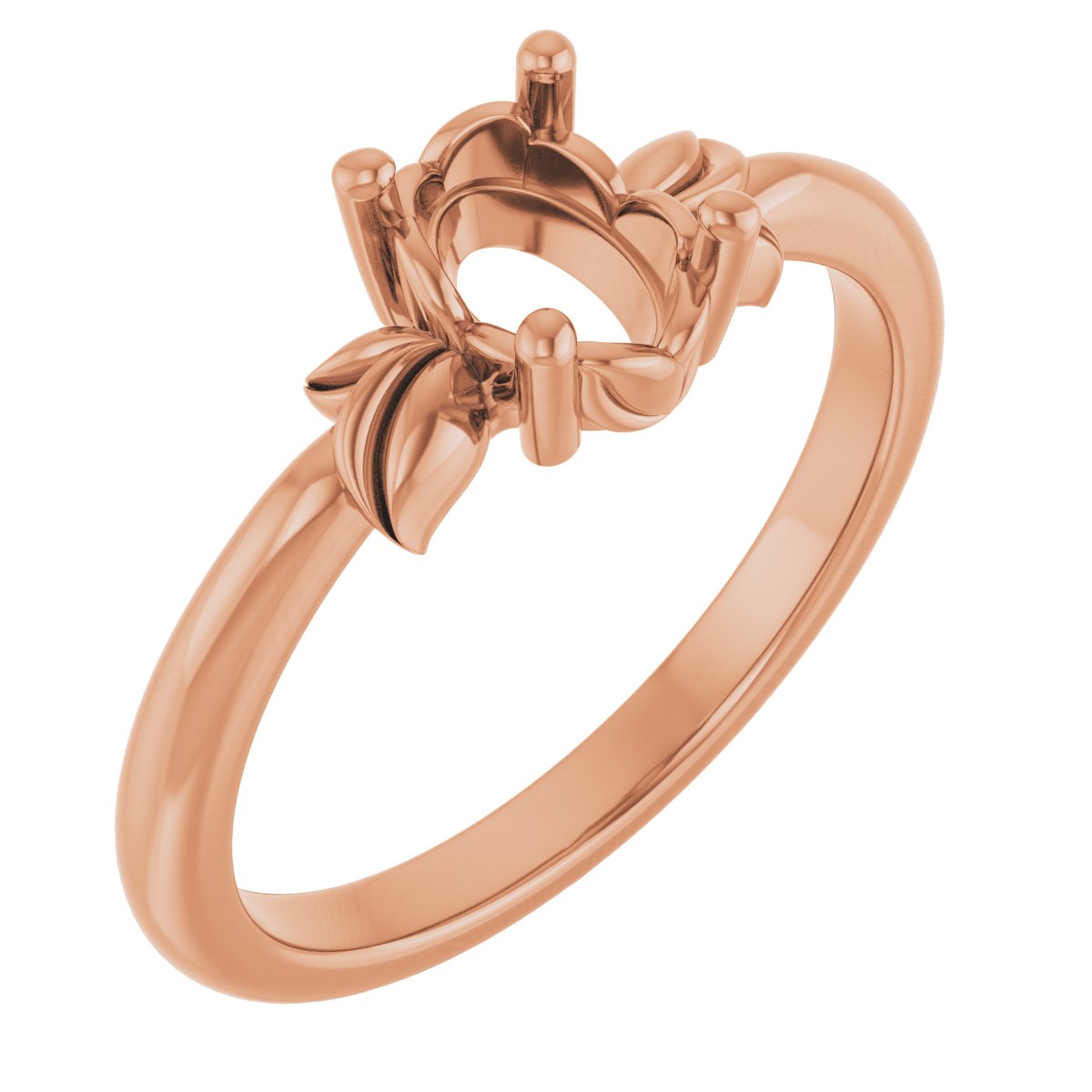 Floral Solitaire Ring