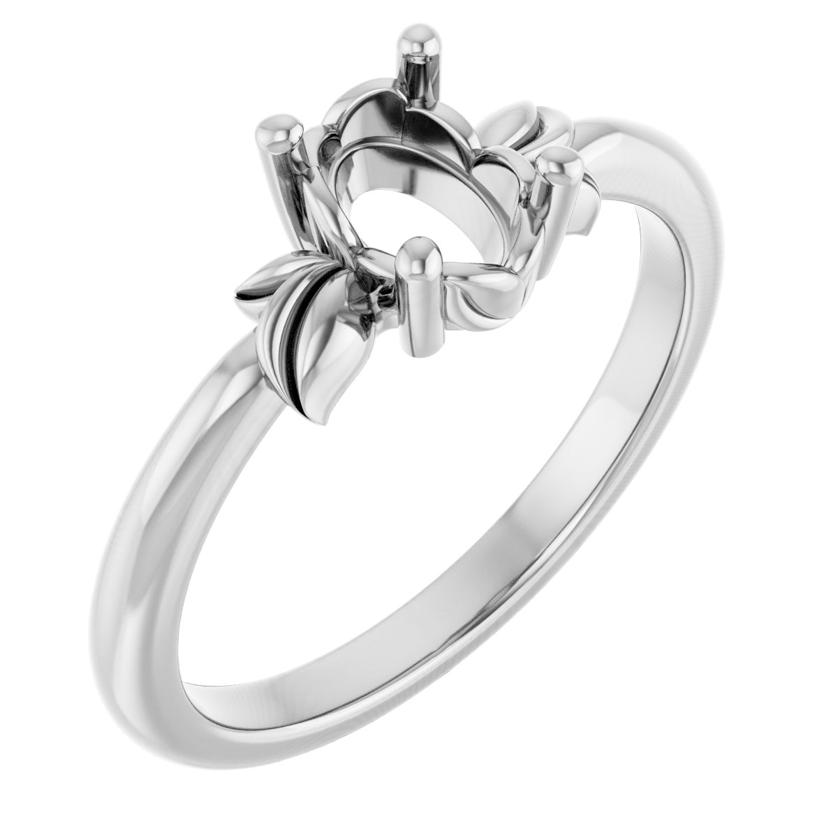 Floral Solitaire Ring