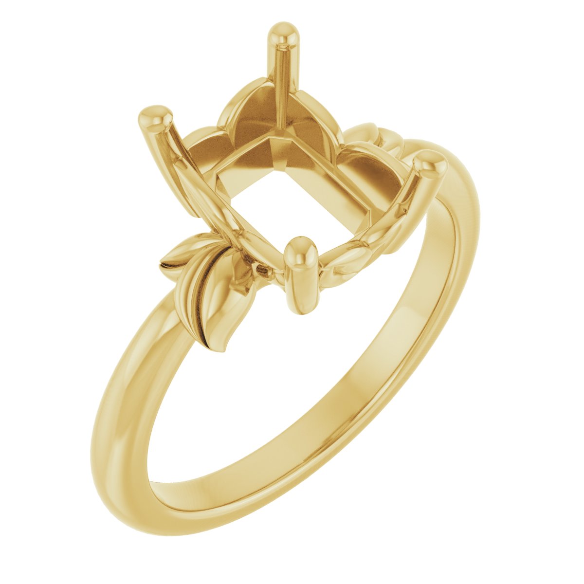Floral Solitaire Ring