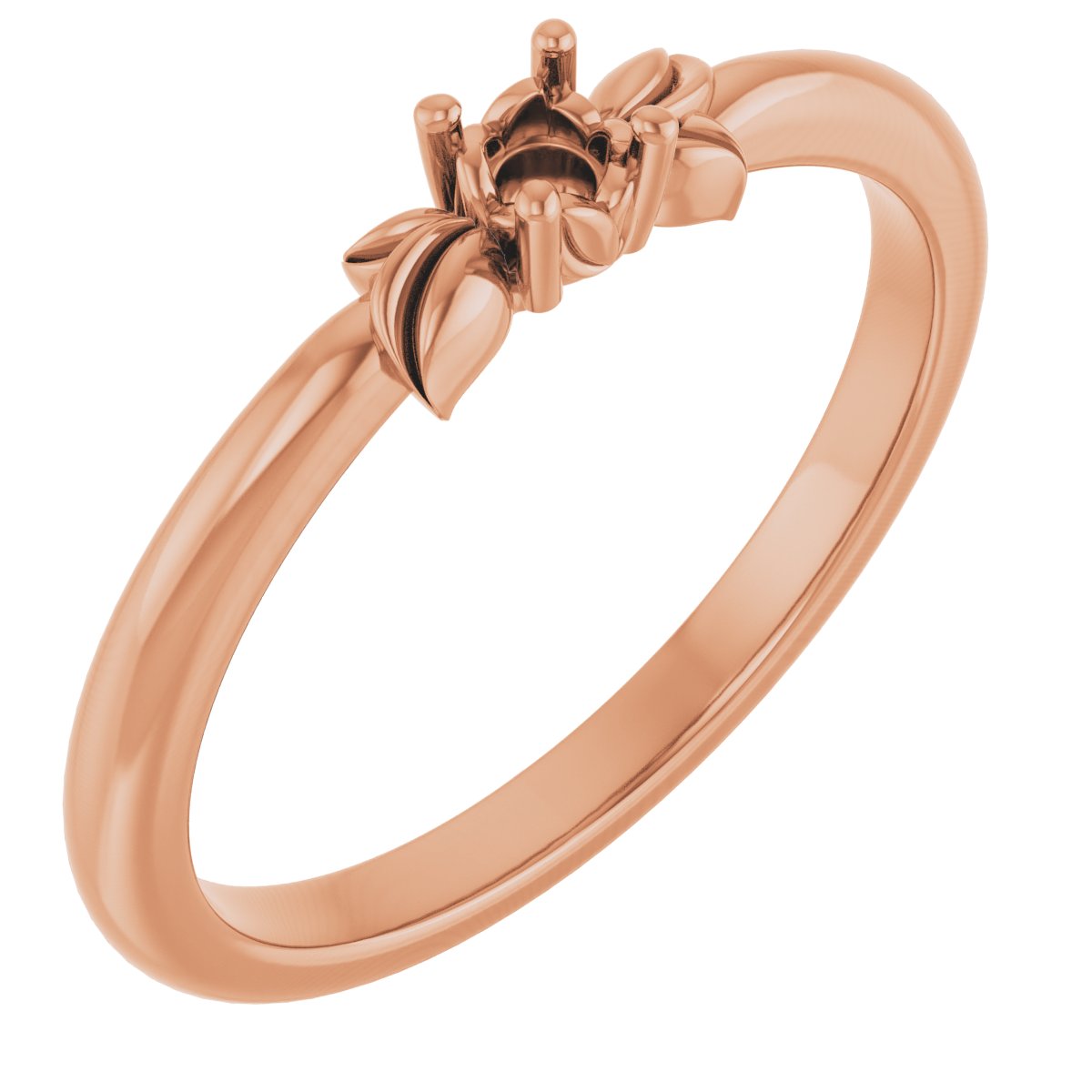 Floral Solitaire Ring