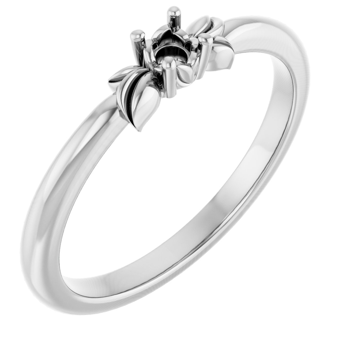 Floral Solitaire Ring