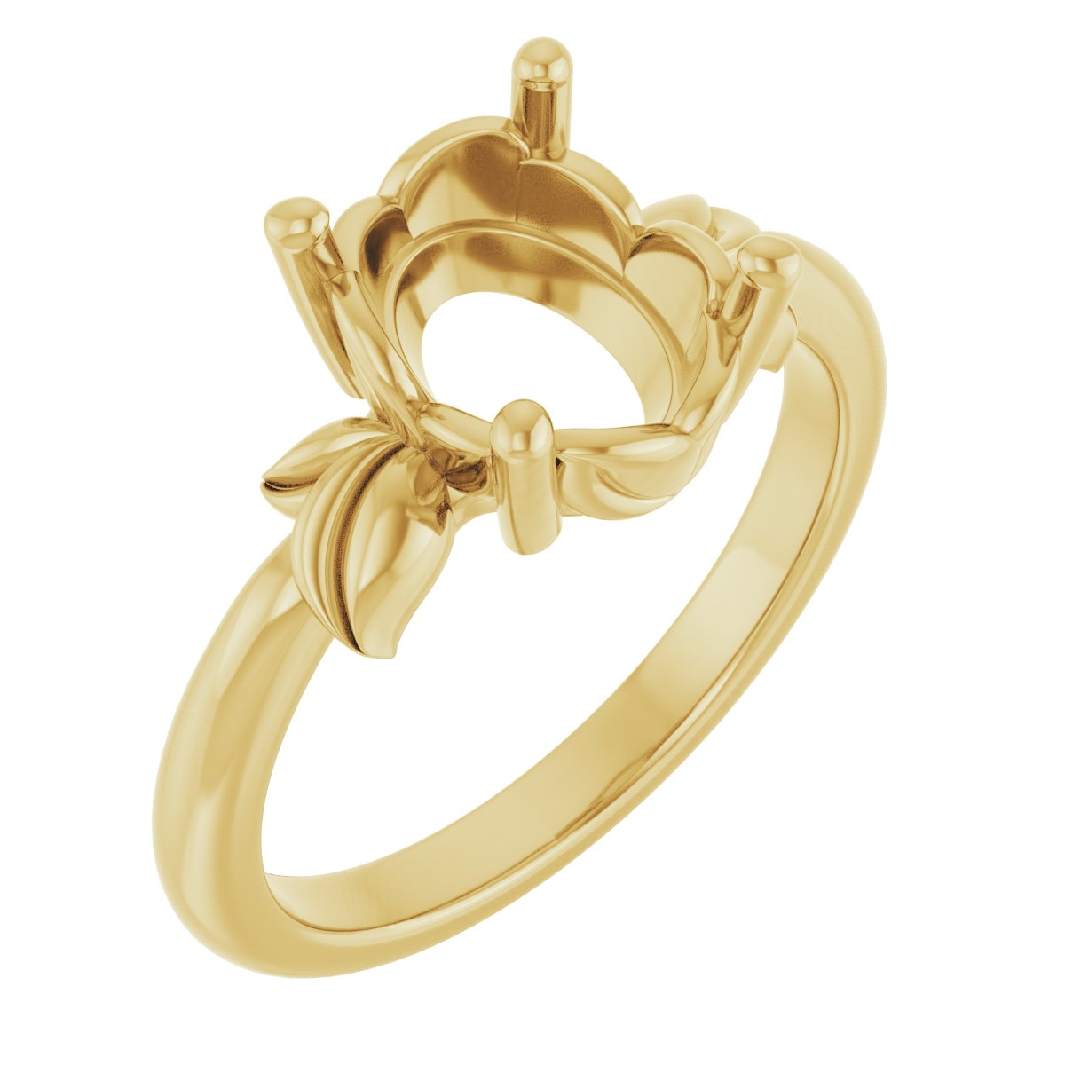 Floral Solitaire Ring