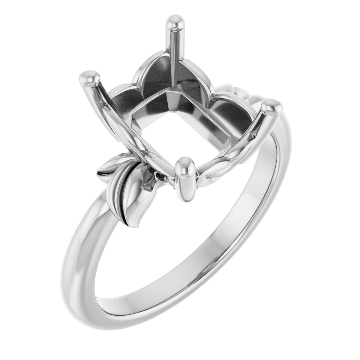 Floral Solitaire Ring