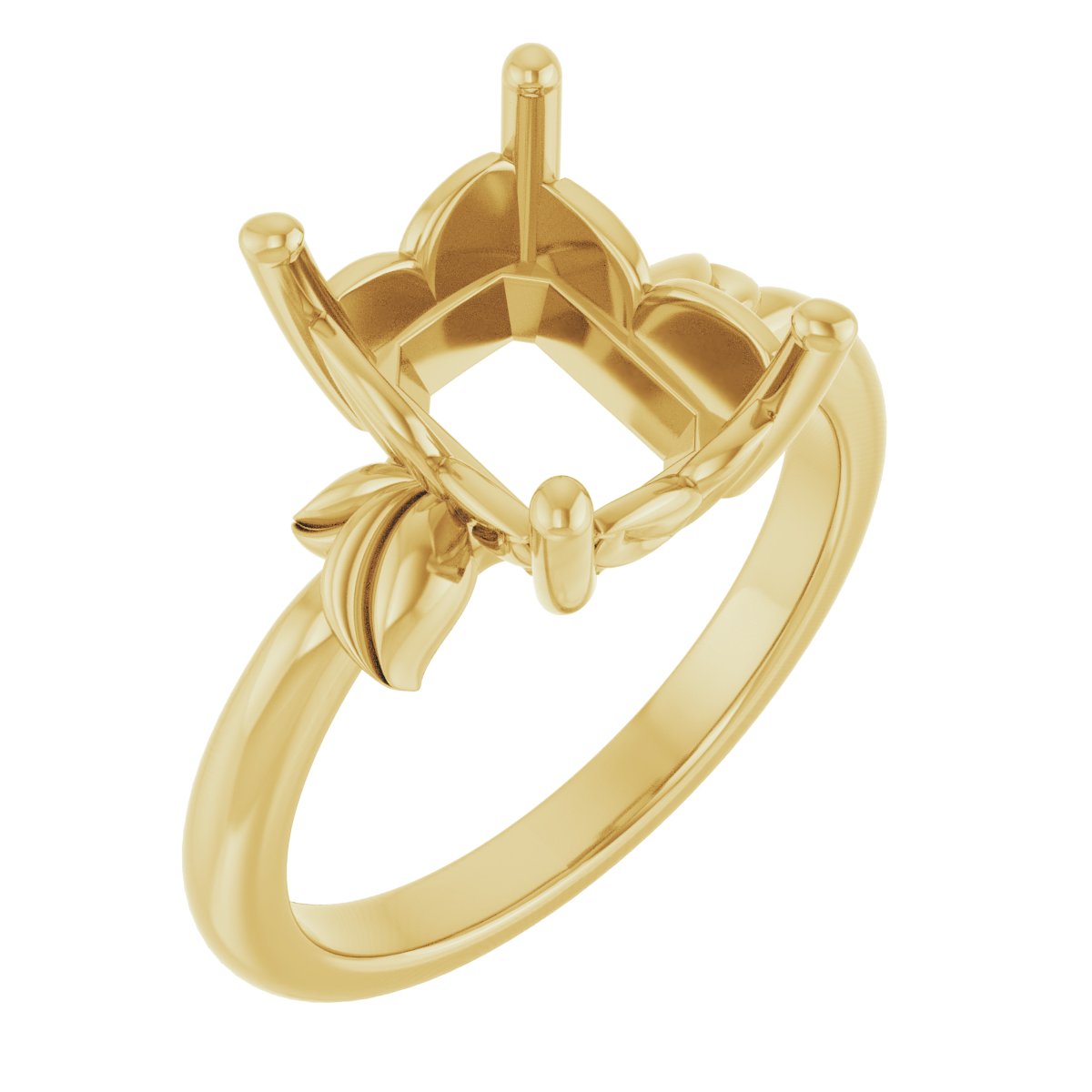 Floral Solitaire Ring
