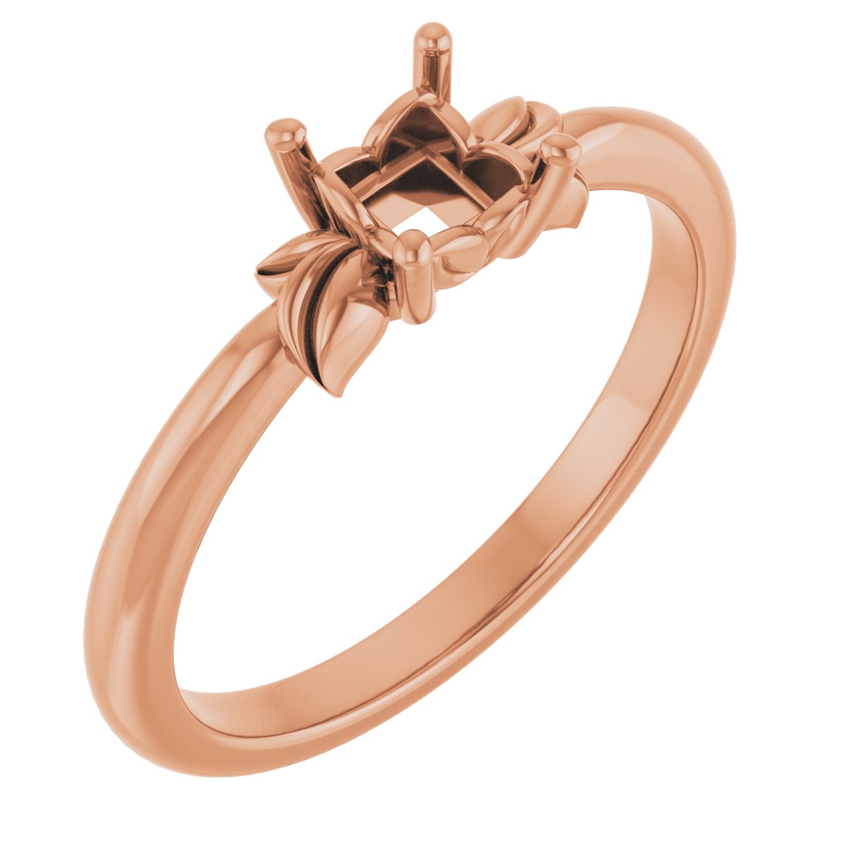 Floral Solitaire Ring