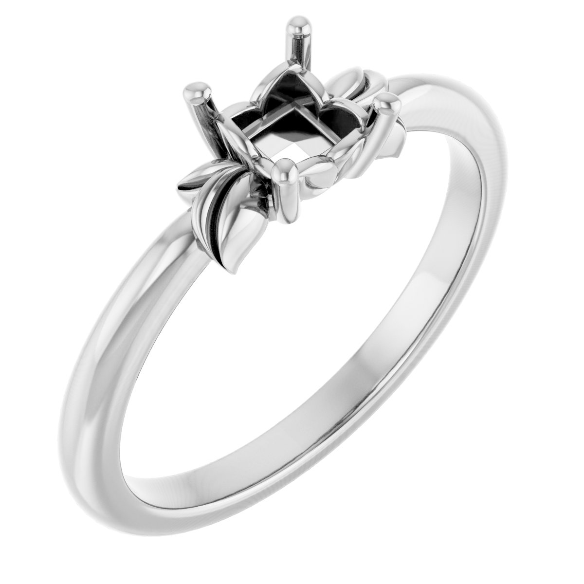 Floral Solitaire Ring