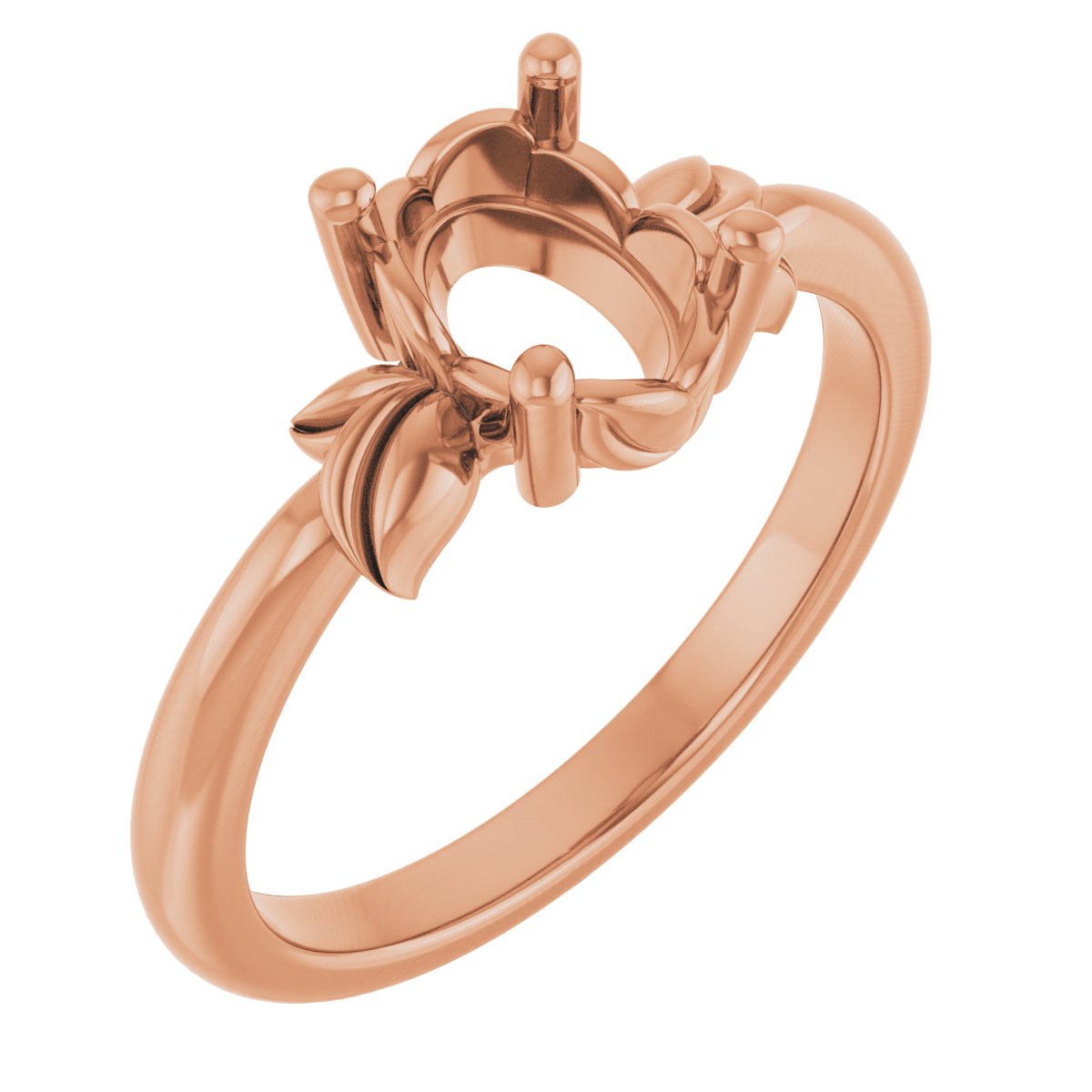 Floral Solitaire Ring