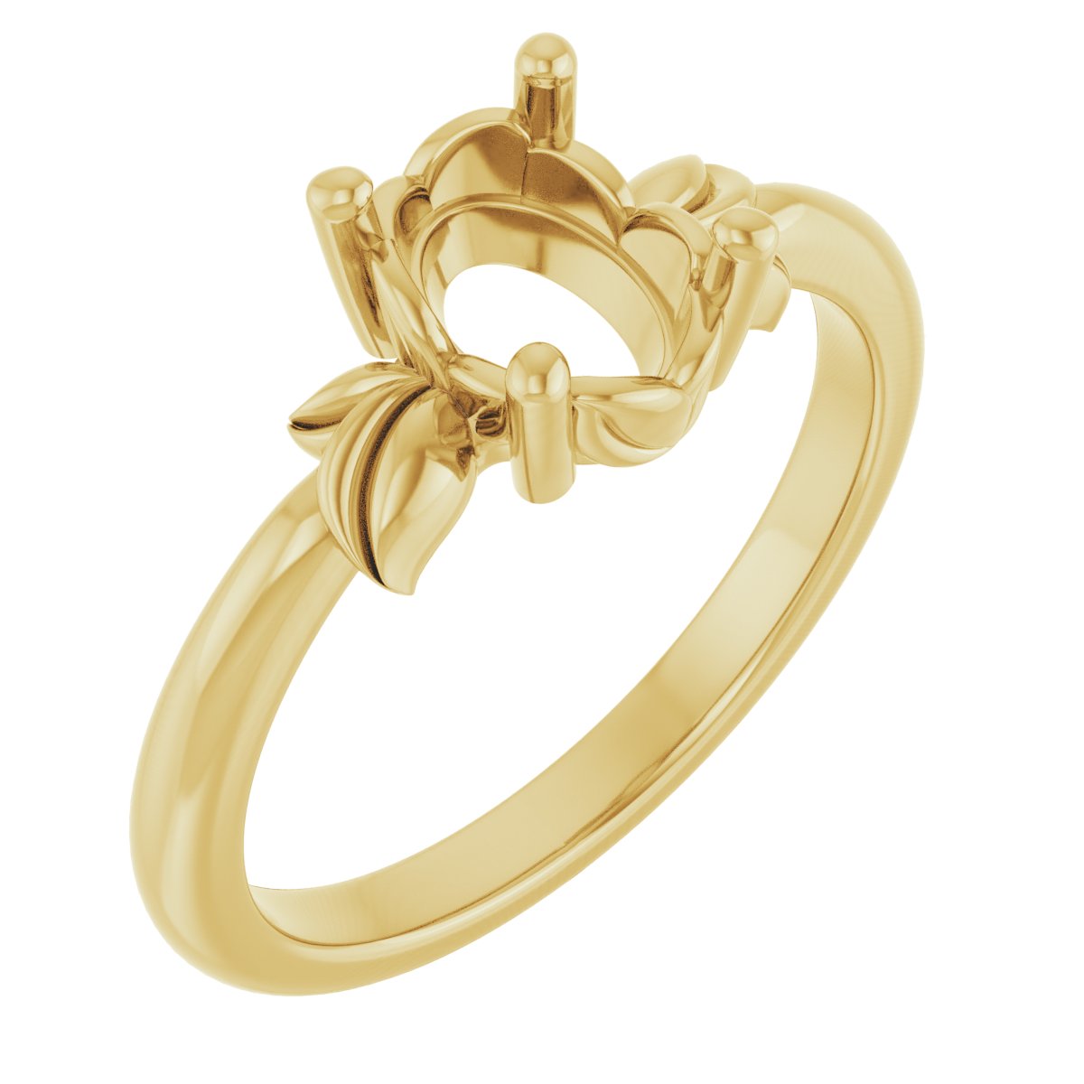 Floral Solitaire Ring