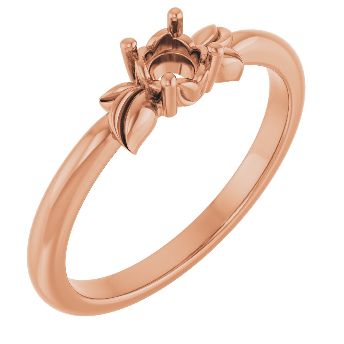 Floral Solitaire Ring