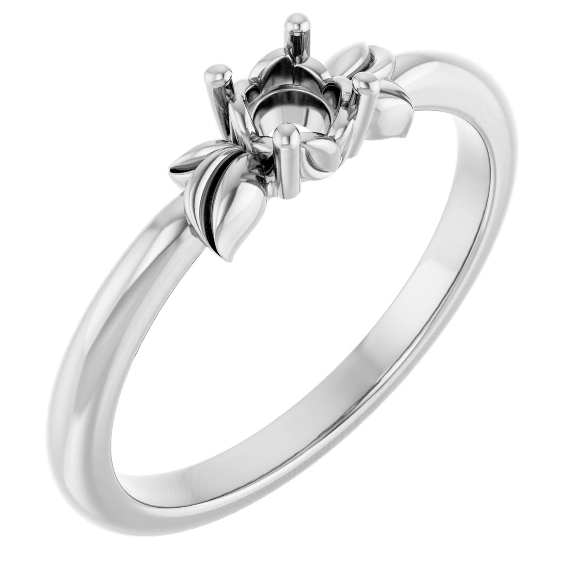 Floral Solitaire Ring