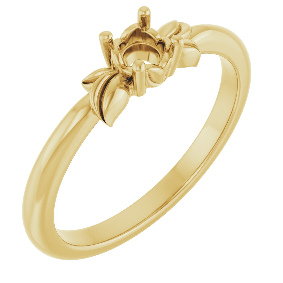 Floral Solitaire Ring