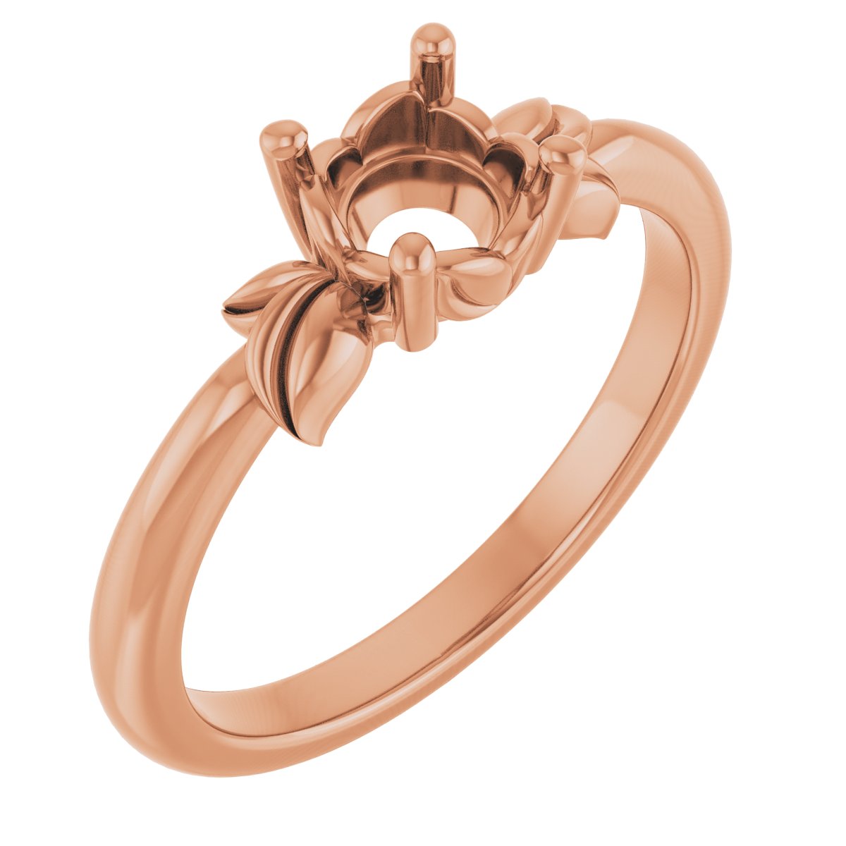 Floral Solitaire Ring