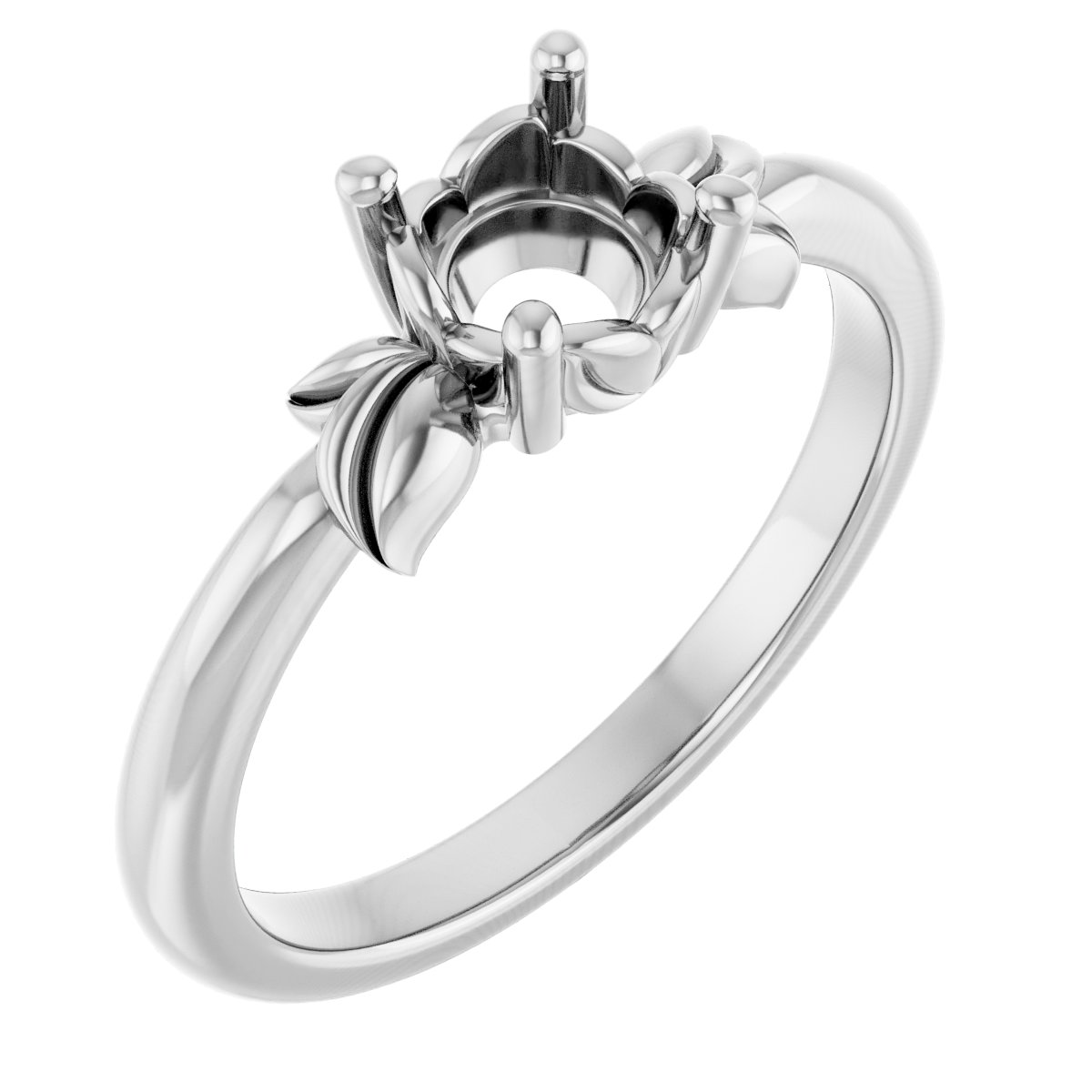 Floral Solitaire Ring