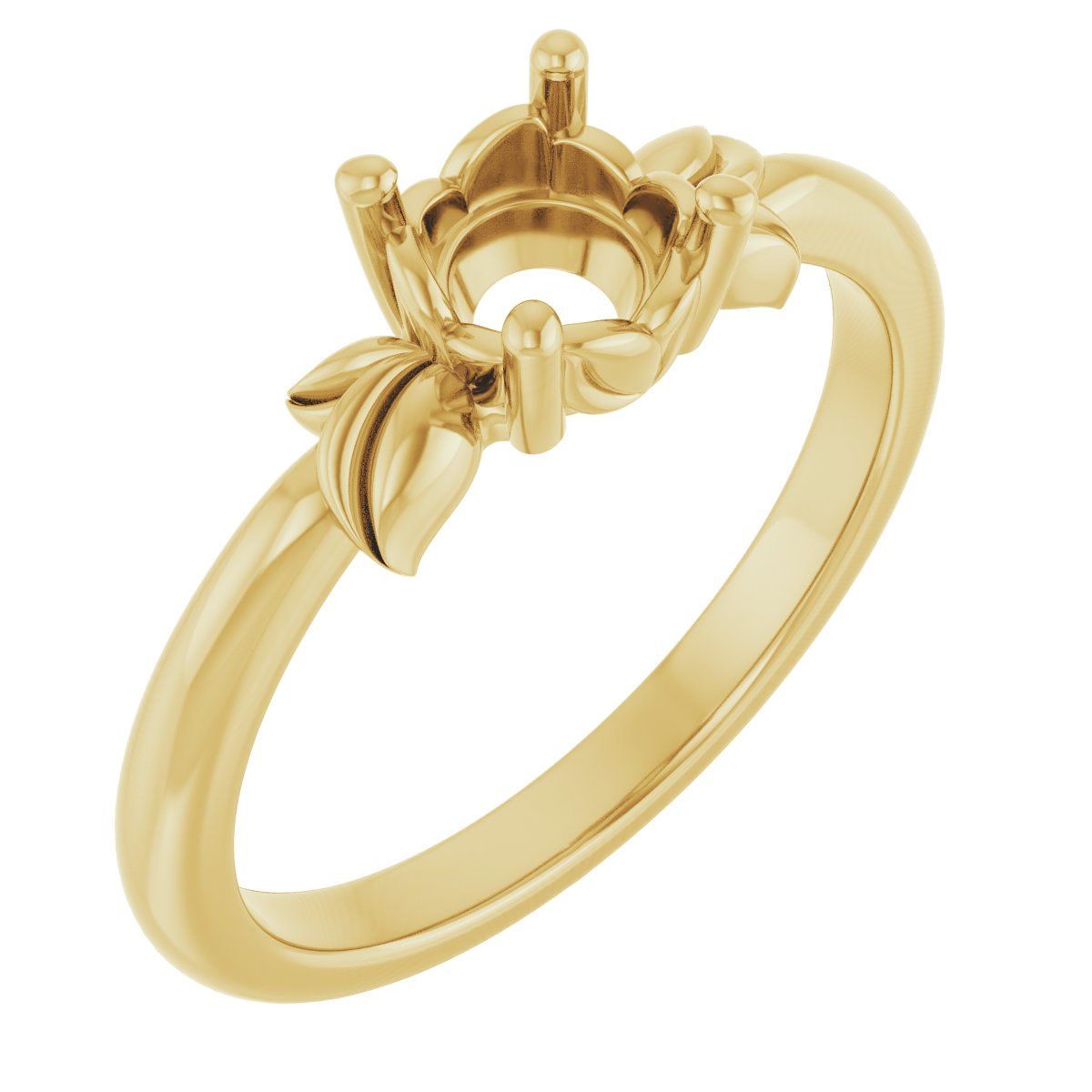 Floral Solitaire Ring
