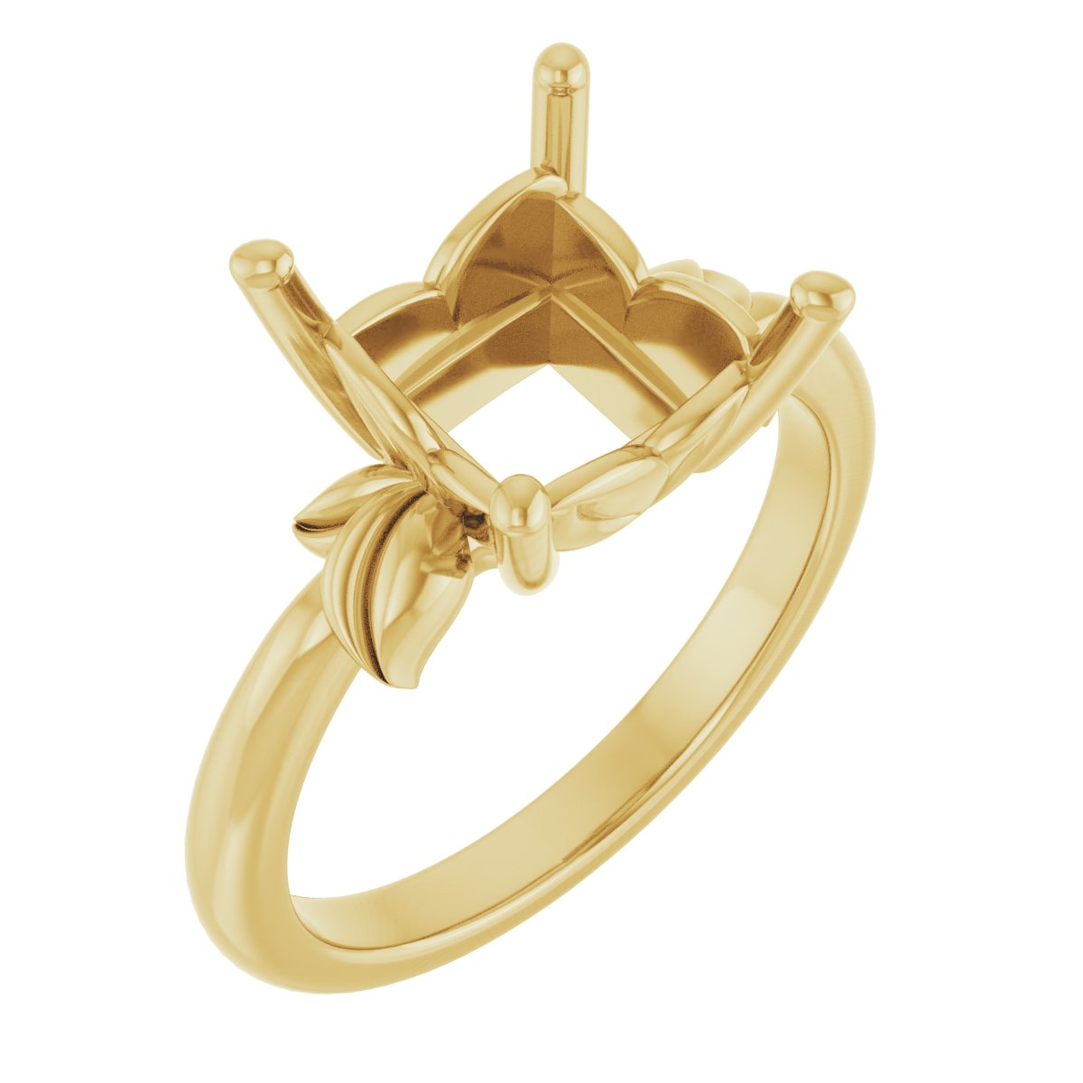 Floral Solitaire Ring