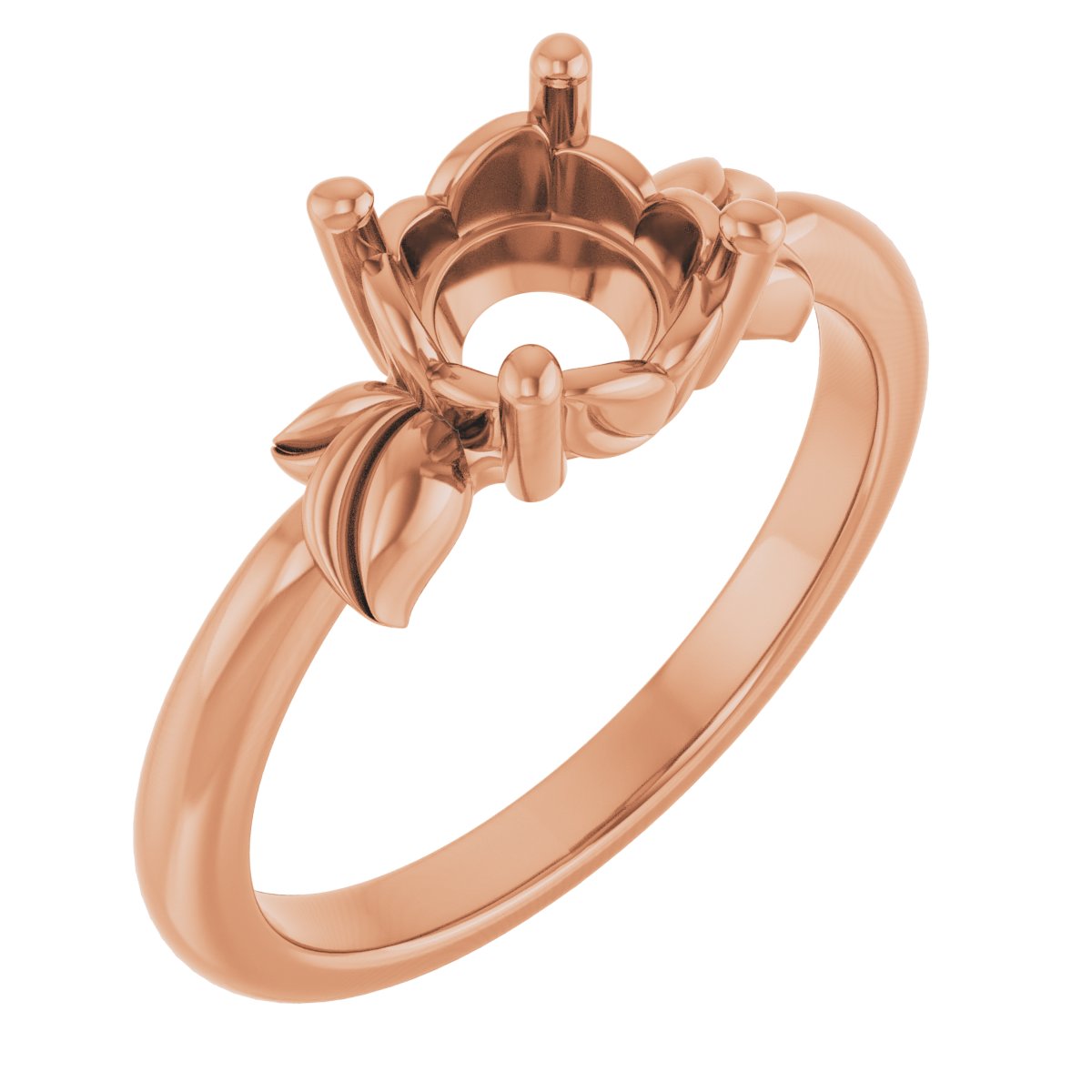 Floral Solitaire Ring