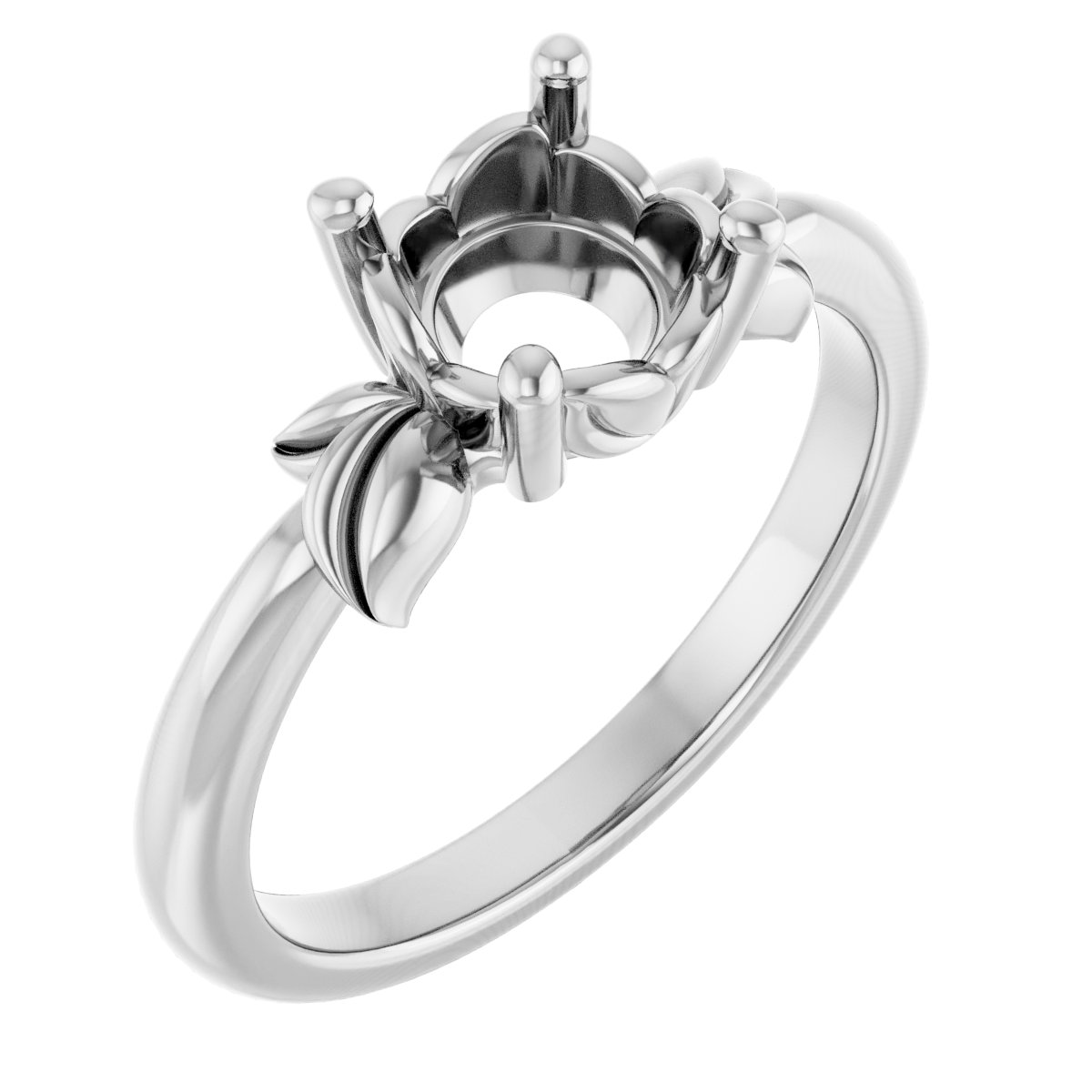 Floral Solitaire Ring