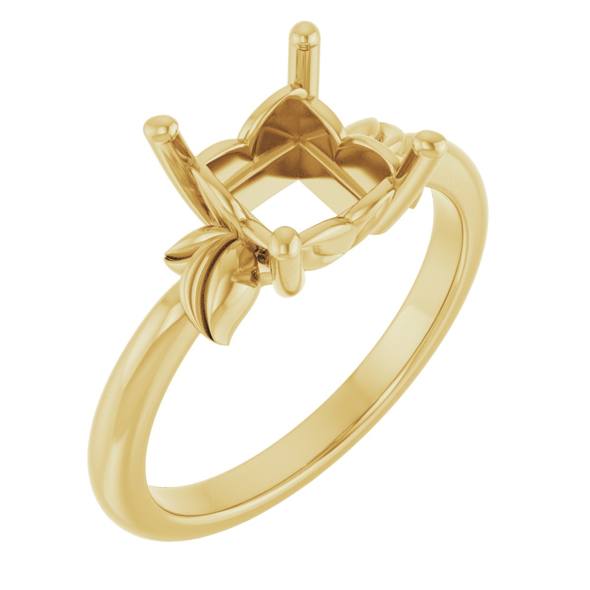 Floral Solitaire Ring