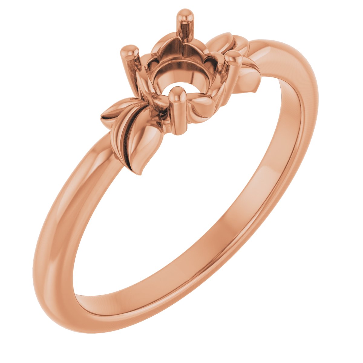 Floral Solitaire Ring