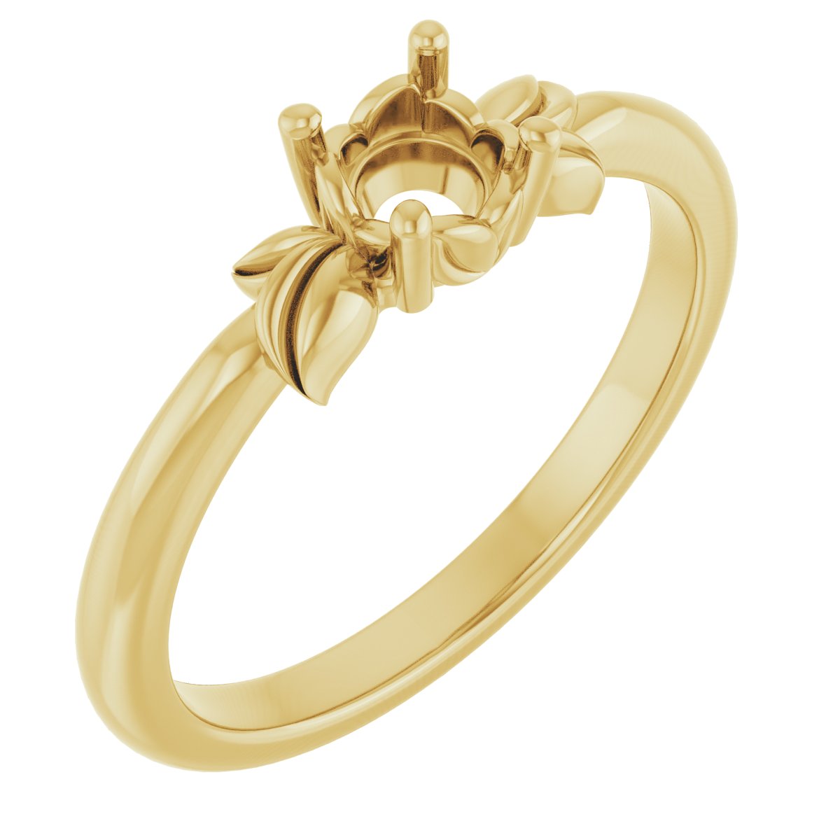 Floral Solitaire Ring