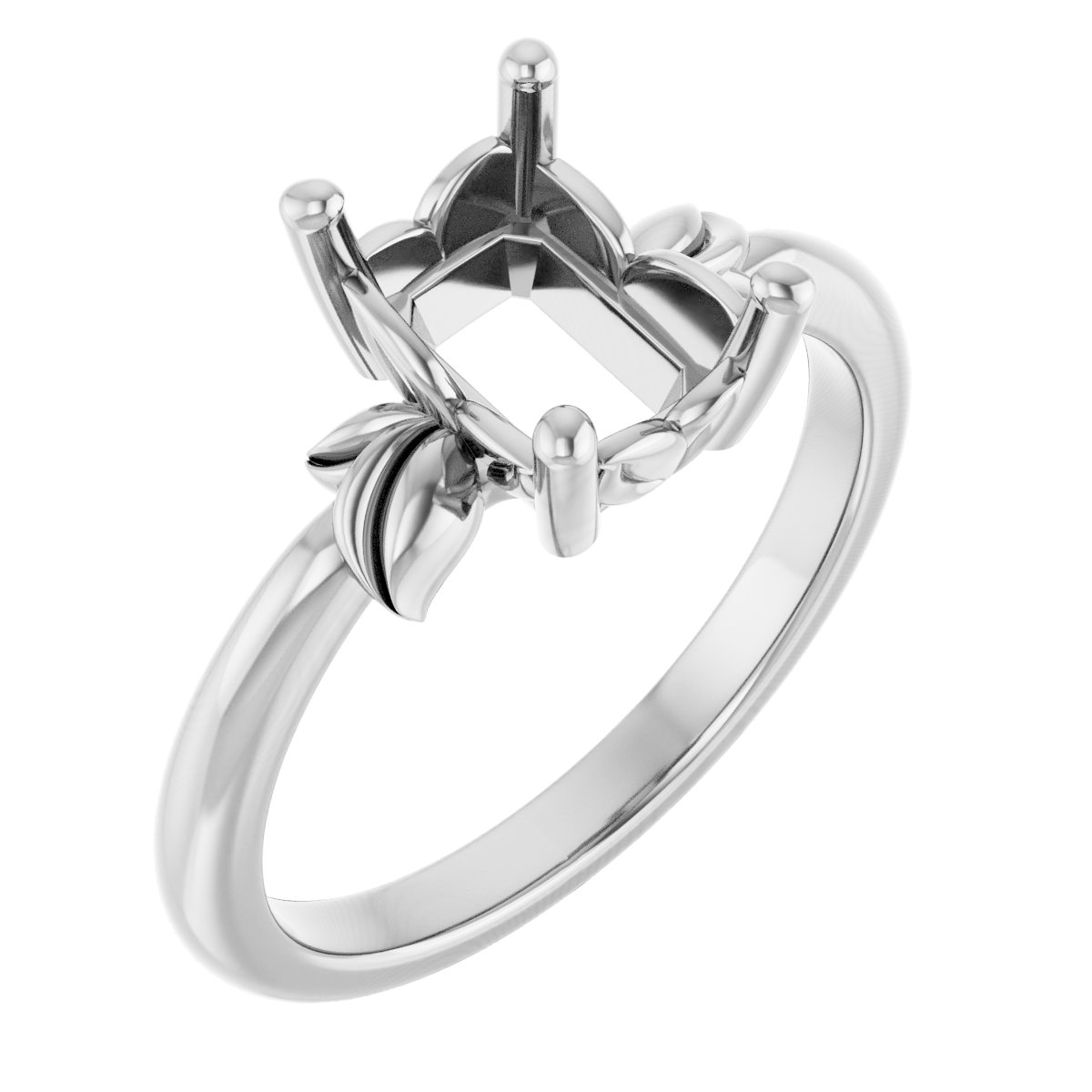 Floral Solitaire Ring