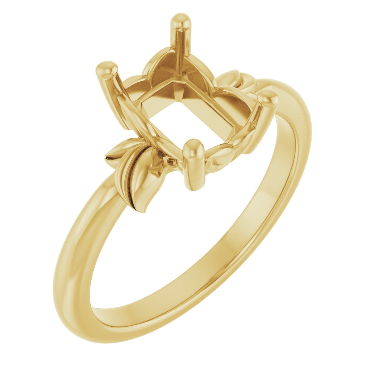 Floral Solitaire Ring