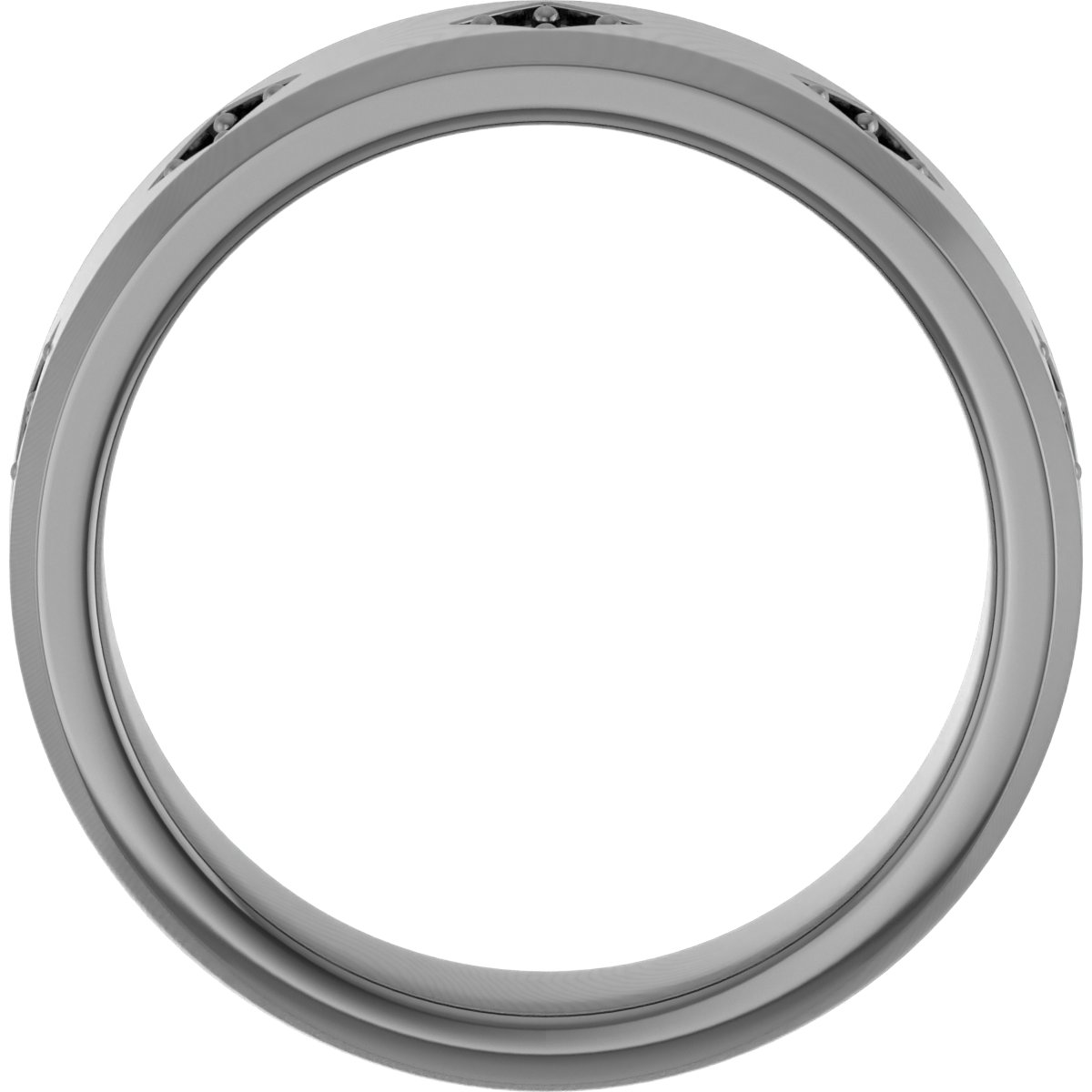 1.5 mm Round Mens Band Mounting view 2
