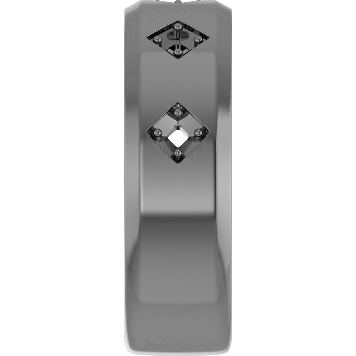 1.5 mm Round Mens Band Mounting view 4