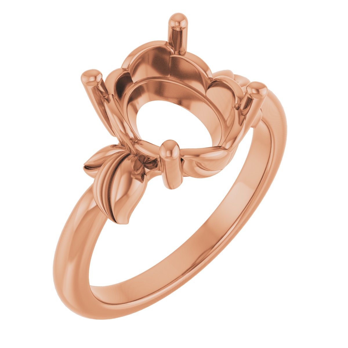 Floral Solitaire Ring