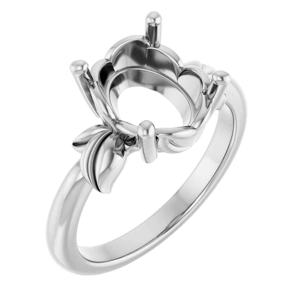 Floral Solitaire Ring
