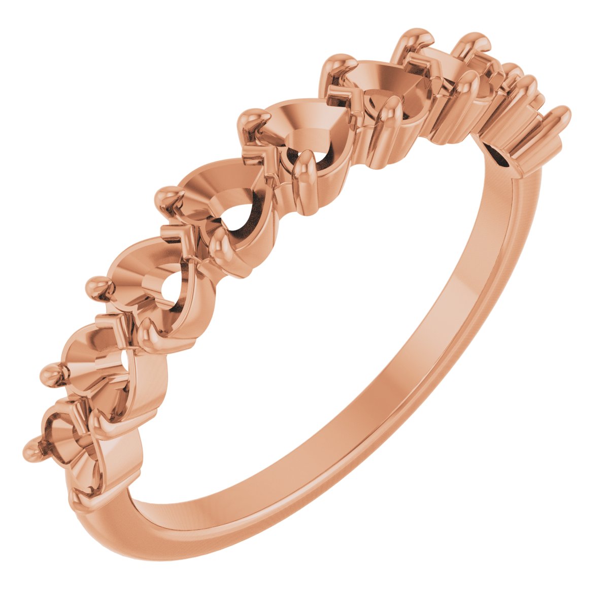 Nine-Stone Heart Anniversary Band