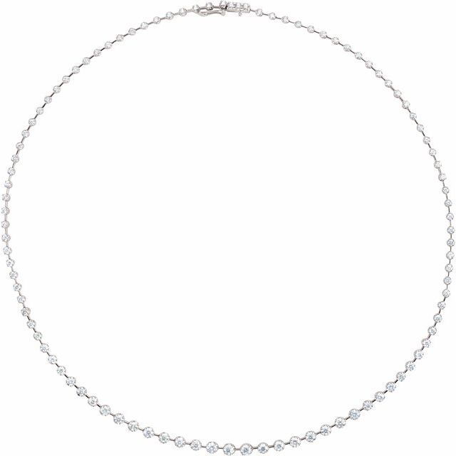 14K White 5 CTW Diamond 18" Necklace