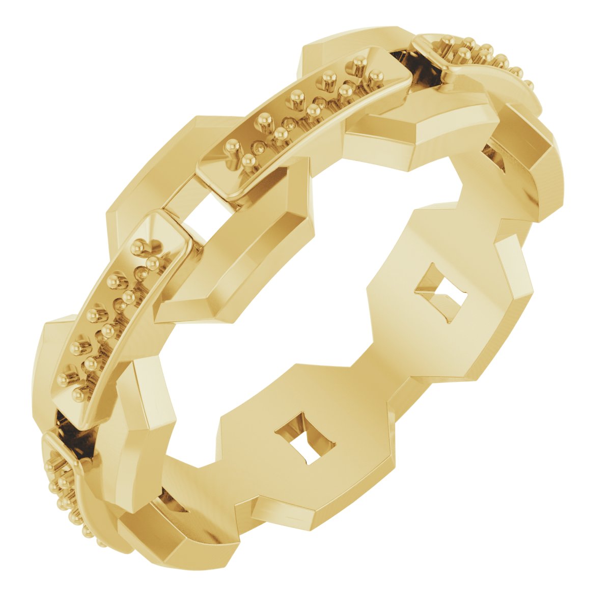 18k Yellow Accented Band Mounting