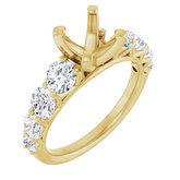 14K Yellow 7 mm Round 2 CTW Lab-Grown Diamond Engagement Ring