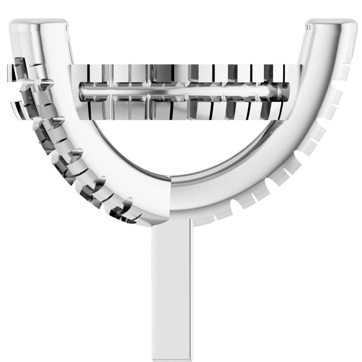 Hidden Halo-Style French-Set Peg Setting