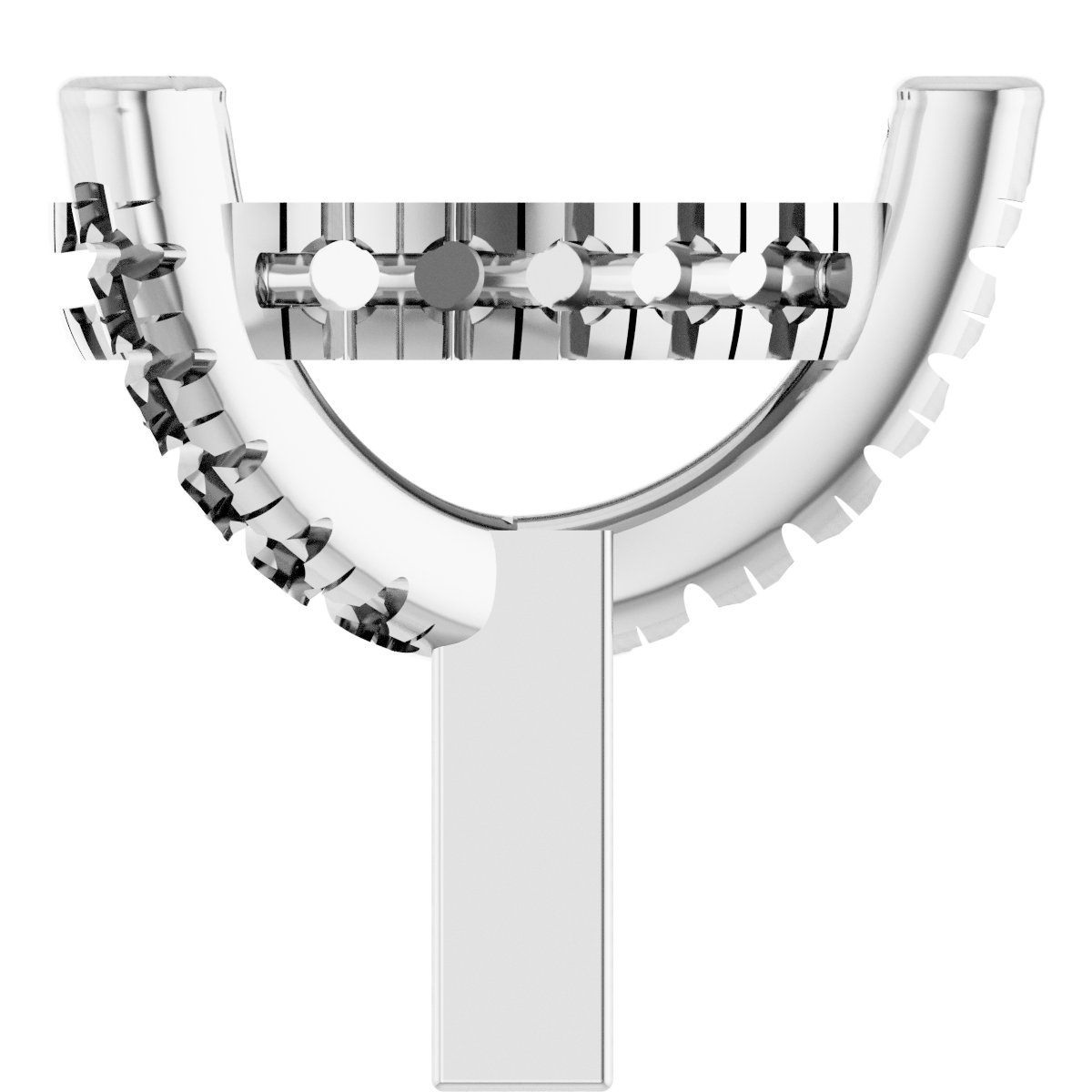 Hidden Halo-Style French-Set Peg Setting